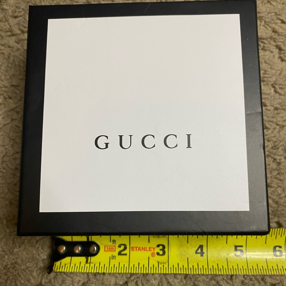 Gucci empty box with dust bag and card, see pics for measurements